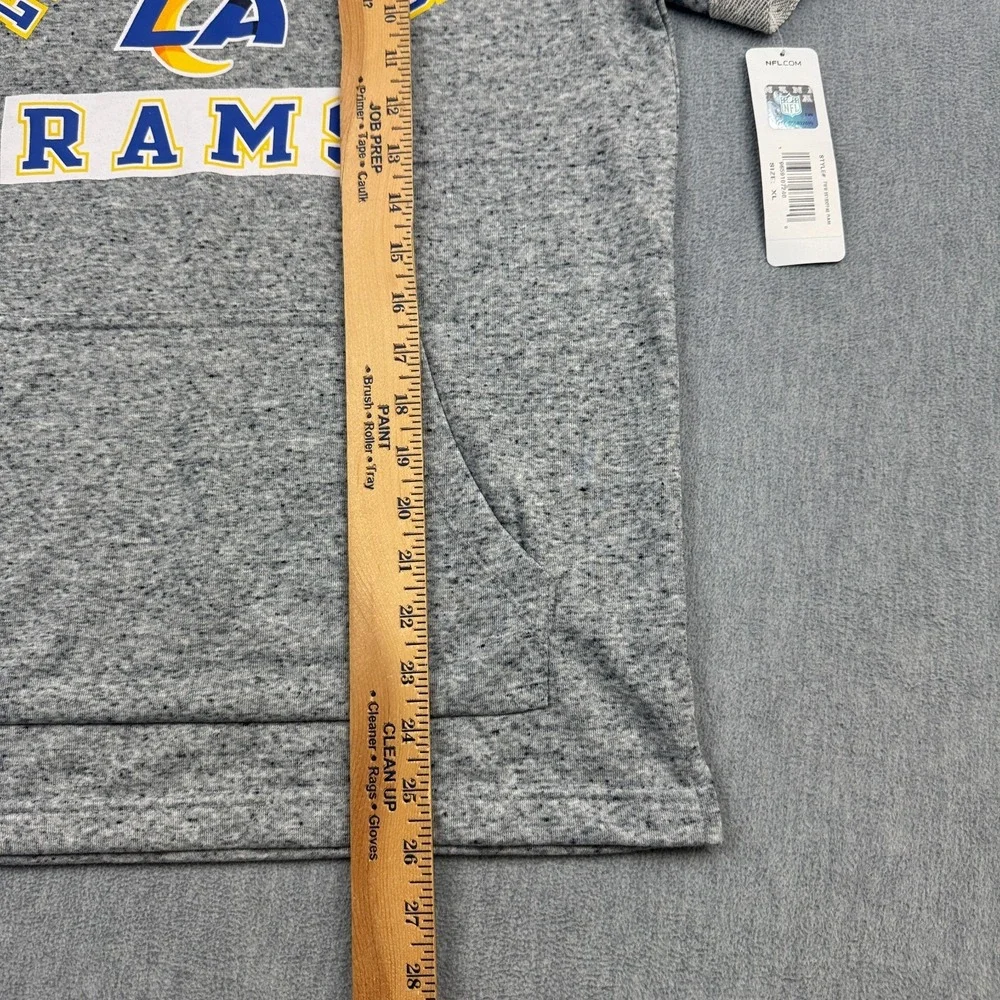Los Angeles Rams Hoodie Youth Kids XL Gray Short Sleeve‎ NFL Team Apparel NWT